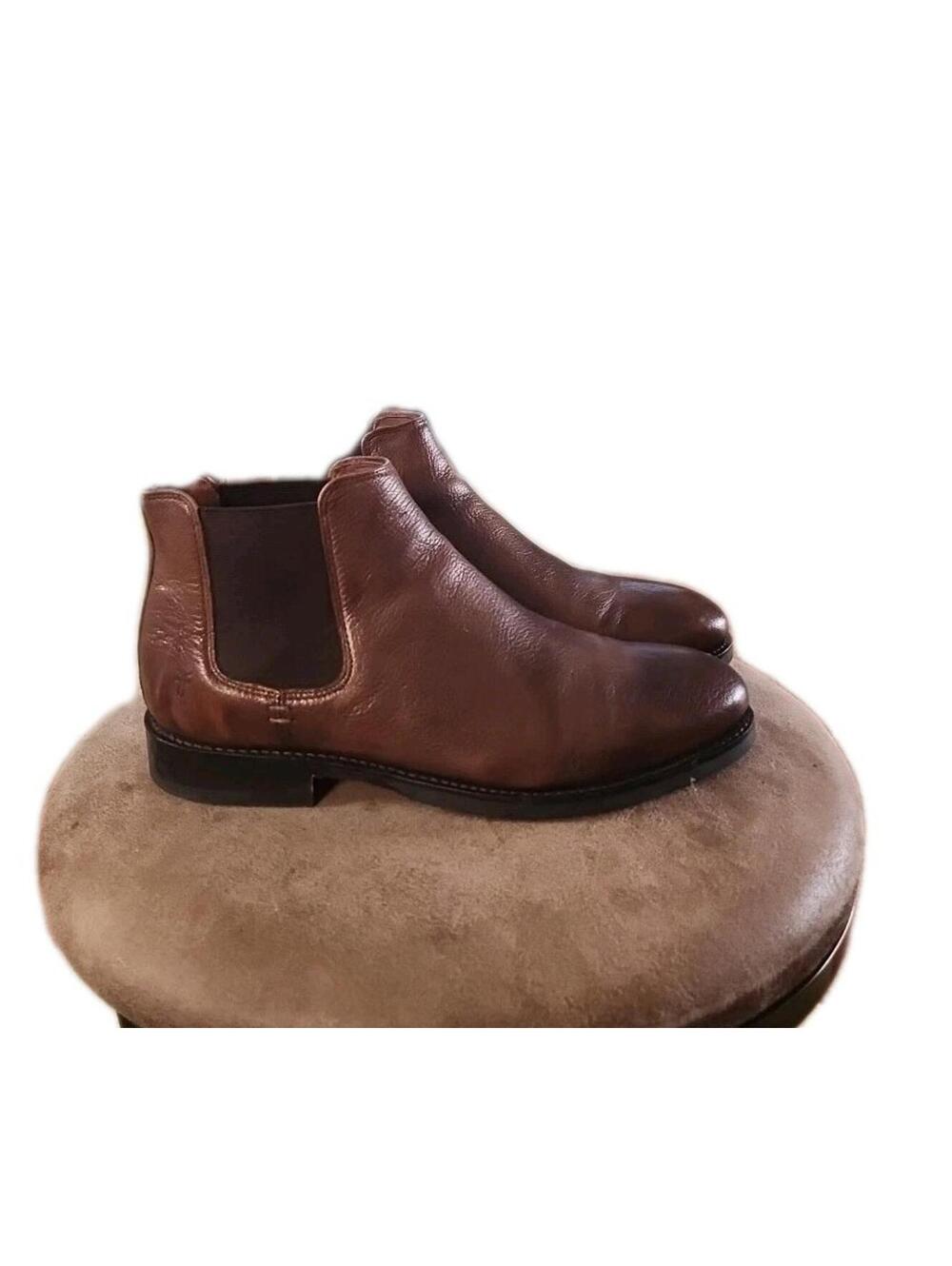 Mens Frye Ben Leather Chelsea Boot Redwood Size 8.5